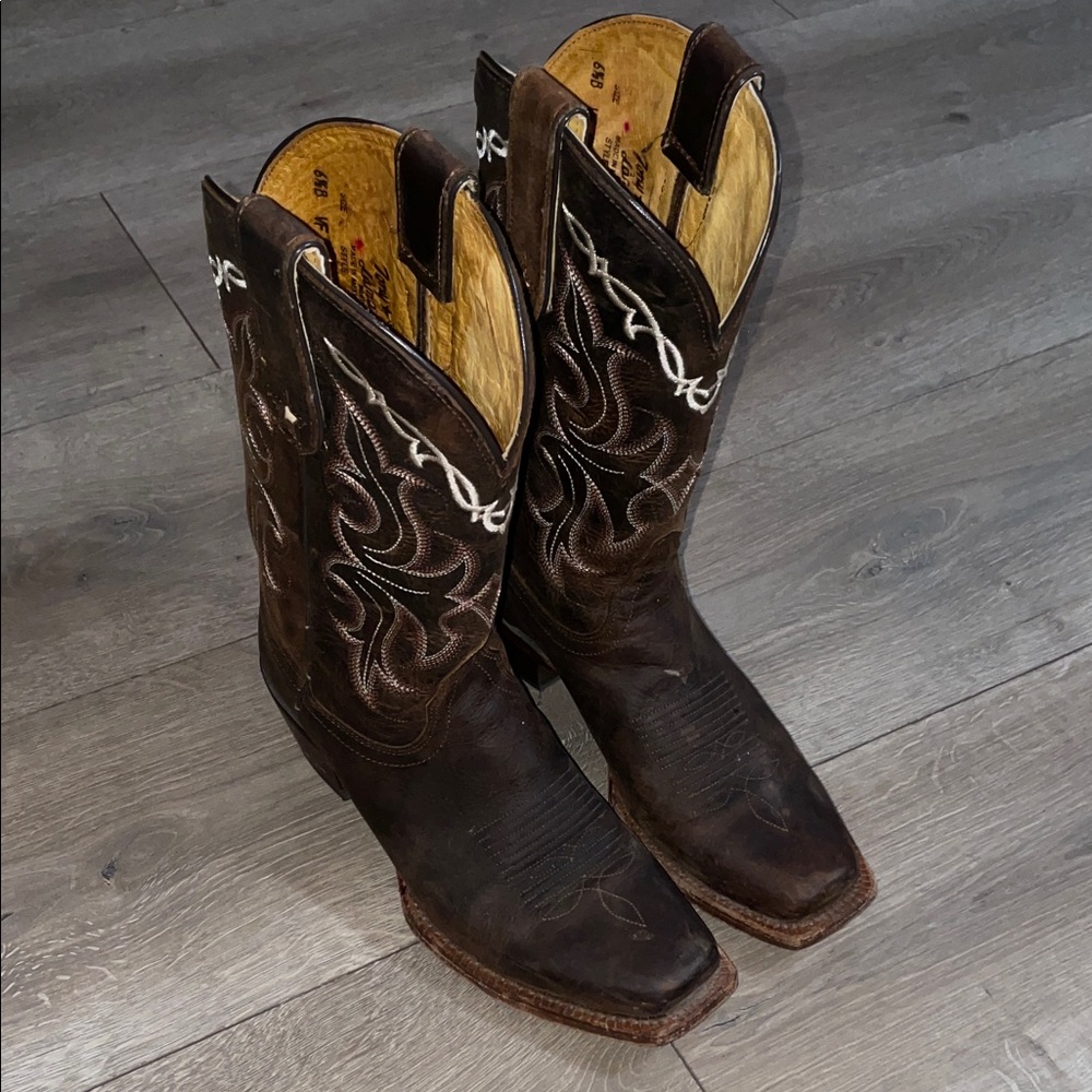 Tony Lama Brown Western Boots 6.5